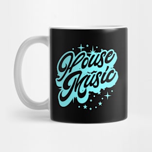 HOUSE MUSIC  - Signature and Stars (blue) Mug